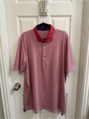 Greyson Clothiers Red Striped Polo Shirt - Classic Short Sleeve
